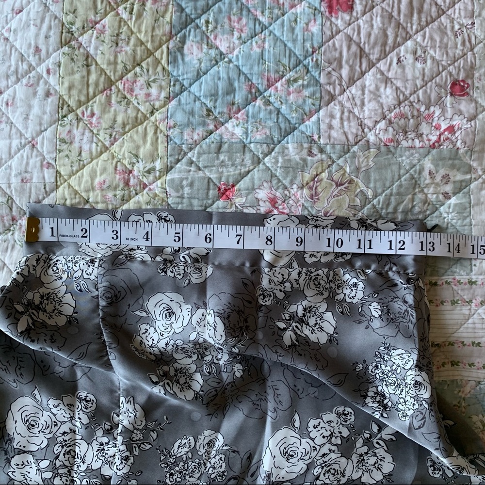 Vtg Maxi Skirt Polyester Satin Made In USA Floral - Picture 2 of 13